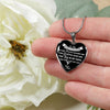 MY DAUGHTER YOU ARE PRECIOUS, SUNSHINE, JOY LOVE DAD - SILVER AND GOLD FINISHED HEART SHAPED NECKLACE AND BANGLE BRACELET (WHITE ON BLACK) EO - podprintz.com