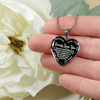 My Daughter, Never Forget, Daddy Loves You Silver or Gold Finished Necklace (White on Black) - podprintz.com