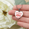 I DON'T HAVE A STEPDAUGHTER, SILVER OR GOLD FINISHED HEART SHAPED NECKLACE (RED ON WHITE) - podprintz.com