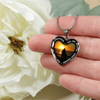 My Daughter, You are Amazing, Silver or Gold Finished Heart Shaped Necklace (Sunset Beach Sand Edition) - podprintz.com