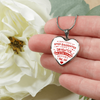 I DON'T HAVE A STEPDAUGHTER, SILVER OR GOLD FINISHED HEART SHAPED NECKLACE AND BANGLE BRACELET (RED ON WHITE) EO - podprintz.com