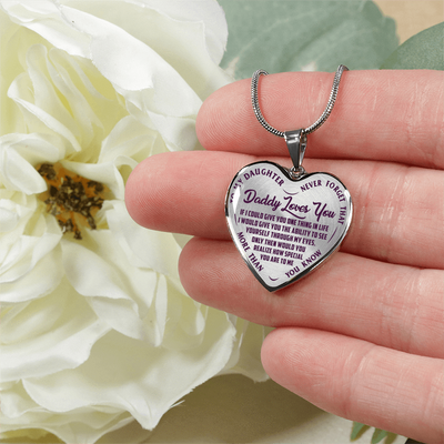 Daddy Loves You, Never Forget, Silver or Gold Finished Necklace or Bangle Bracelet (Engraving Option) - podprintz.com