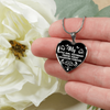 MY LITTLE GIRL YESTERDAY - FRIEND TODAY - DAUGHTER FOREVER - SILVER HEART NECKLACE - podprintz.com