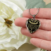 My Daughter, You are Precious (Yellow on Black) - Silver Finished Heart Bangle Bracelet - podprintz.com