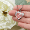 I'll Always Be There, Daddy Loves You, Silver or Gold Heart Shaped Necklace (Red on Transparent) - podprintz.com