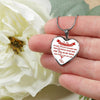 MY DAUGHTER YOU ARE PRECIOUS, SUNSHINE, JOY LOVE DAD - SILVER AND GOLD FINISHED HEART SHAPED NECKLACE AND BANGLE BRACELET (RED ON WHITE) EO - podprintz.com