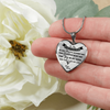 MY DAUGHTER YOU ARE PRECIOUS, SUNSHINE, JOY LOVE MOM - SILVER AND GOLD FINISHED HEART SHAPED NECKLACE (BLACK ON TRANSPARENT) - podprintz.com