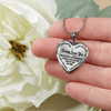 MY DAUGHTER, DADDY LOVES YOU - SILVER FINISHED HEART NECKLACE (BLACK ON TRANSPARENT) - podprintz.com
