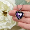 My Daughter, You are Amazing, Silver or Gold Finished Heart Shaped Necklace (Purple Sky Moon Edition) - podprintz.com