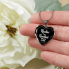 ROCKIN' THE SPOILED, WIFE LIFE - SILVER AND GOLD FINISHED HEART SHAPED BANGLE BRACELET AND NECKLACE (WHITE TEXT ON BLACK) EO - podprintz.com