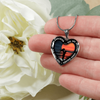 My Daughter, You are Amazing, Silver or Gold Finished Heart Shaped Necklace (Ocean Deck Sunset Edition) - podprintz.com