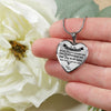 MY DAUGHTER YOU ARE PRECIOUS, SUNSHINE, JOY LOVE DAD - SILVER AND GOLD FINISHED HEART SHAPED NECKLACE AND BANGLE BRACELET (BLACK ON TRANSPARENT) EO - podprintz.com