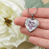 ROCKIN' THE SPOILED, WIFE LIFE - SILVER AND GOLD FINISHED HEART SHAPED BANGLE BRACELET AND NECKLACE (PURPLE TEXT ON TRANSPARENT) EO - podprintz.com