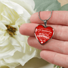 I don't have a Stepdaughter, Silver or Gold Finished Heart Shaped Necklace (White on Red) - podprintz.com