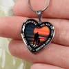 My Daughter, You are Amazing, Silver or Gold Finished Heart Shaped Necklace (Pink Sunset Deck Edition) EO - podprintz.com