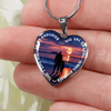 My Daughter, You are Amazing, Silver or Gold Finished Heart Shaped Necklace (Full Moon Beach Edition) - podprintz.com