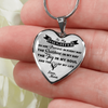 MY DAUGHTER YOU ARE PRECIOUS, SUNSHINE, JOY LOVE MOM - SILVER AND GOLD FINISHED HEART SHAPED NECKLACE (BLACK ON TRANSPARENT) - podprintz.com