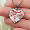 MY DAUGHTER YOU ARE PRECIOUS, SUNSHINE, JOY LOVE MOM - SILVER AND GOLD FINISHED HEART SHAPED NECKLACE (RED ON TRANSPARENT) - podprintz.com