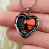 My Daughter, You are Amazing, Silver or Gold Finished Heart Shaped Necklace (Pink Sunset Deck Edition) - podprintz.com