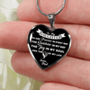 MY DAUGHTER YOU ARE PRECIOUS, SUNSHINE, JOY LOVE DAD - SILVER AND GOLD FINISHED HEART SHAPED NECKLACE (WHITE ON BLACK) - podprintz.com