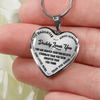 MY DAUGHTER, DADDY LOVES YOU - SILVER FINISHED HEART NECKLACE (BLACK ON TRANSPARENT) - podprintz.com