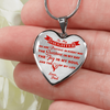 MY DAUGHTER YOU ARE PRECIOUS, SUNSHINE, JOY LOVE DAD - SILVER AND GOLD FINISHED HEART SHAPED NECKLACE (RED ON TRANSPARENT) - podprintz.com