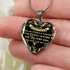 My Daughter, You are Precious (Yellow on Black) - Silver Finished Heart Bangle Bracelet - podprintz.com