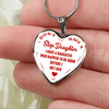 I DON'T HAVE A STEPDAUGHTER, BORN BEFORE I MET HER, SILVER OR GOLD FINISHED HEART SHAPED NECKLACE (RED ON WHITE) - podprintz.com