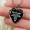 I DON'T HAVE A STEPDAUGHTER, BORN BEFORE I MET HER, SILVER OR GOLD FINISHED HEART SHAPED NECKLACE (WHITE ON BLACK) - podprintz.com