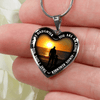 My Daughter, You are Amazing, Silver or Gold Finished Heart Shaped Necklace (Sunset Beach Sand Edition) - podprintz.com
