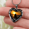 My Daughter, You are Amazing, Silver or Gold Finished Heart Shaped Necklace (Sunset Beach Deck Edition) - podprintz.com
