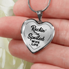 ROCKIN' THE SPOILED, WIFE LIFE - SILVER AND GOLD FINISHED HEART SHAPED NECKLACE (BLACK TEXT ON TRANSPARENT) - podprintz.com