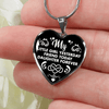 MY LITTLE GIRL YESTERDAY - FRIEND TODAY - DAUGHTER FOREVER - SILVER HEART NECKLACE - podprintz.com