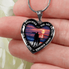 My Daughter, You are Amazing, Silver or Gold Finished Heart Shaped Necklace (Beach Deck Edition) - podprintz.com