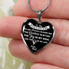 MY DAUGHTER YOU ARE PRECIOUS, SUNSHINE, JOY LOVE DAD - SILVER AND GOLD FINISHED HEART SHAPED NECKLACE AND BANGLE BRACELET (WHITE ON BLACK) EO - podprintz.com