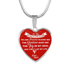 MY DAUGHTER YOU ARE PRECIOUS, SUNSHINE, JOY LOVE DAD - SILVER AND GOLD FINISHED HEART SHAPED NECKLACE AND BANGLE BRACELET (WHITE ON RED) EO - podprintz.com