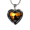 My Daughter, You are Amazing, Silver or Gold Finished Heart Shaped Necklace (Sunset Beach Deck Edition) - podprintz.com