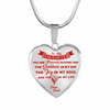 MY DAUGHTER YOU ARE PRECIOUS, SUNSHINE, JOY LOVE DAD - SILVER AND GOLD FINISHED HEART SHAPED NECKLACE (RED ON TRANSPARENT) - podprintz.com