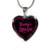 Daddy's Little Girl Silver or Gold Finished Heart Necklace or Bangle Bracelet (Engraving Option) - podprintz.com