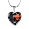 My Daughter, You are Amazing, Silver or Gold Finished Heart Shaped Necklace (Pink Sunset Deck Edition) EO - podprintz.com