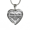 MY DAUGHTER, DADDY LOVES YOU - SILVER FINISHED HEART NECKLACE (BLACK ON TRANSPARENT) - podprintz.com