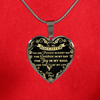 My Daughter, You are Precious (Yellow on Black) - Silver Finished Heart Bangle Bracelet - podprintz.com