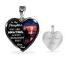 My Daughter, You are Amazing, Love Dad - Silver Finished Heart Bangle Bracelet - podprintz.com