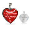 MY DAUGHTER YOU ARE PRECIOUS, SUNSHINE, JOY LOVE DAD - SILVER AND GOLD FINISHED HEART SHAPED NECKLACE AND BANGLE BRACELET (WHITE ON RED) EO - podprintz.com