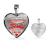 I DON'T HAVE A STEPDAUGHTER, SILVER OR GOLD FINISHED HEART SHAPED NECKLACE AND BANGLE BRACELET (RED ON TRANSPARENT) EO - podprintz.com