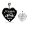 I DON'T HAVE A STEPDAUGHTER, SILVER OR GOLD FINISHED HEART SHAPED NECKLACE AND BANGLE BRACELET (WHITE ON BLACK) EO - podprintz.com