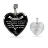 MY DAUGHTER YOU ARE PRECIOUS, SUNSHINE, JOY LOVE MOM - SILVER AND GOLD FINISHED HEART SHAPED NECKLACE (WHITE ON BLACK) - podprintz.com