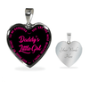 Daddy's Little Girl Silver or Gold Finished Heart Necklace or Bangle Bracelet (Engraving Option) - podprintz.com