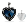 My Daughter, You are Amazing, Silver or Gold Finished Heart Shaped Necklace or Bracelet Moon & Stars (Engraving Option) - podprintz.com