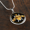 Son and Dad Through Thick and Thin - Silver Finished Circle Necklace (Father / Son) - podprintz.com